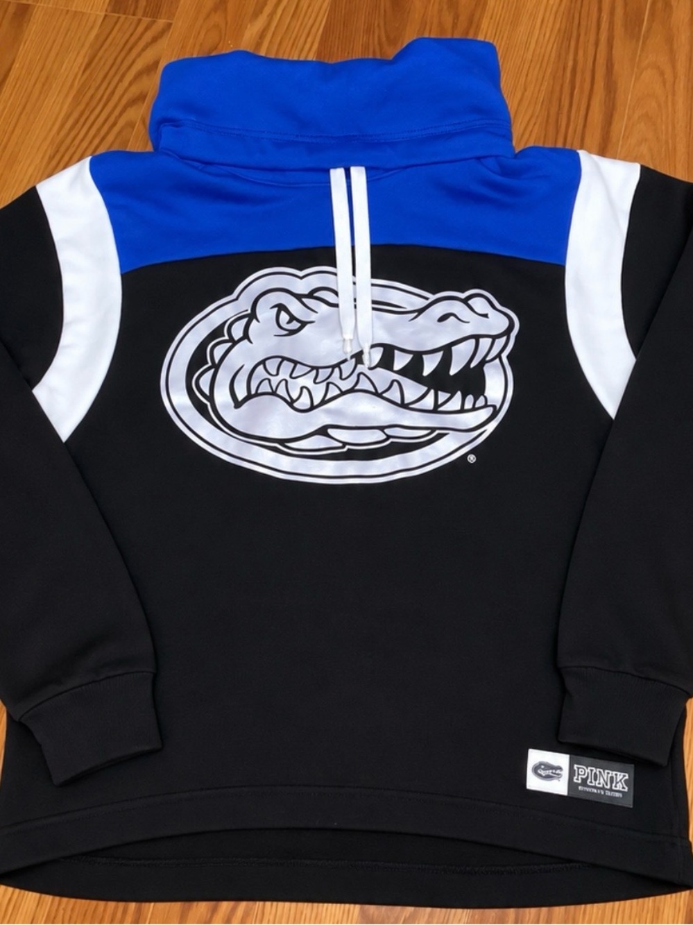 PINK Victoria's Secret Black, Royal Blue & White Florida Gators Pullover